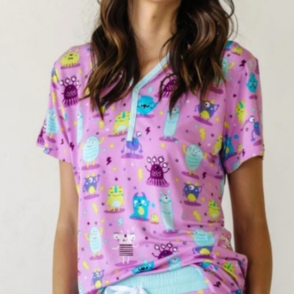 NWT Little Sleepies Monster Mayhem Top